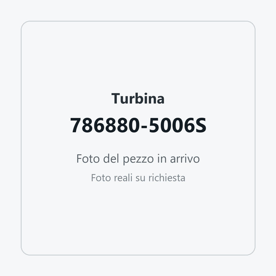 Turbina 786880-5006S: foto del pezzo in arrivo