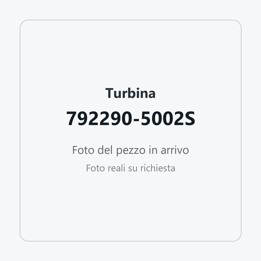 Turbina 792290-5002S: foto del pezzo in arrivo
